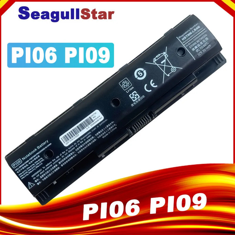 PI06 PI09 แบตเตอรี่แล็ปท็อปสําหรับ HP HSTNN-UB4O HSTNN-UB4N HSTNN-YB4N 3ICR19/65-2 TPN-Q122 TPN-Q121