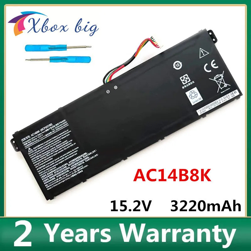 AC14B8K AC14B3K แบตเตอรี่สําหรับ Acer Aspire R5-571T R5-571TG S14 CB3-511 Swift 3 3S F314-51 E5-77 S