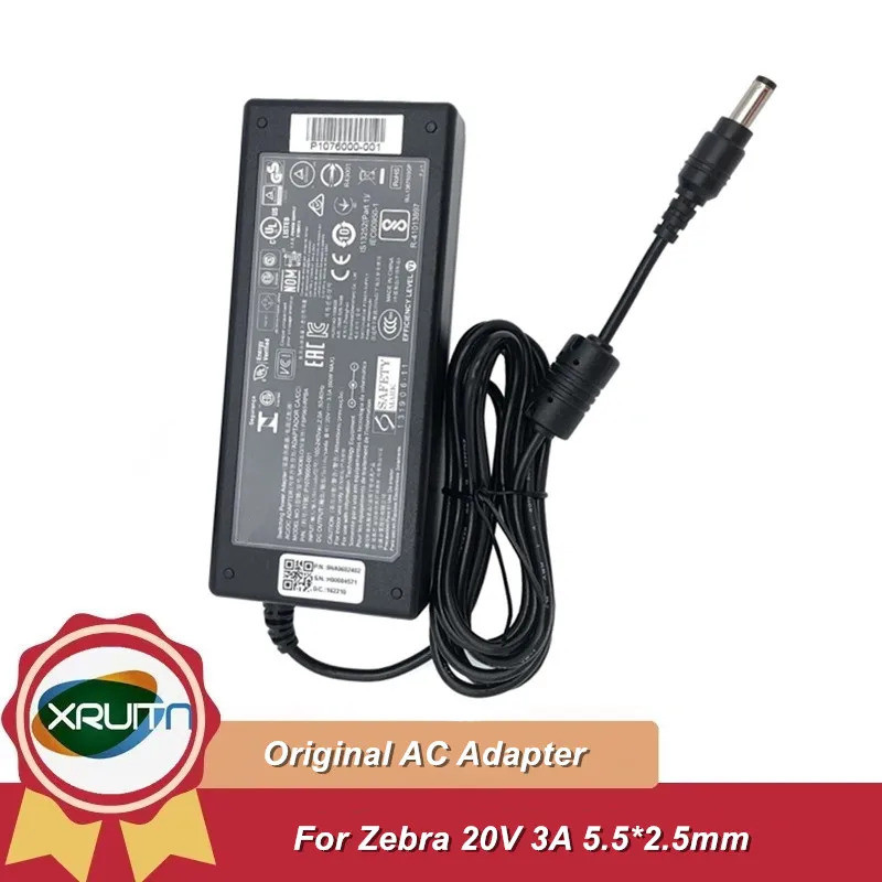 ของแท้ FSP060-RPBA อะแดปเตอร์ AC 20V 3A 60W สําหรับ Zebra TLP2824 TLP2844 TLP-2844 TLP3844-Z LP2824 