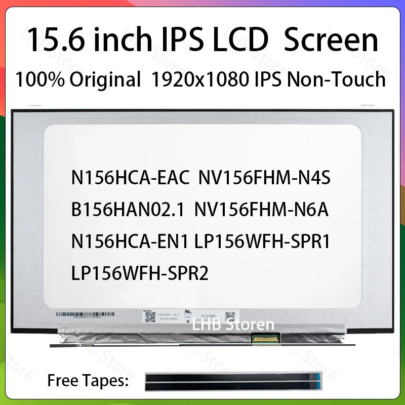 15.6 "หน้าจอ LCD N156HCA-EAC NV156FHM-N6A LP156WFH-SPR1 สําหรับ Lenovo ThinkPad T15p P15v Gen 2 Gen 
