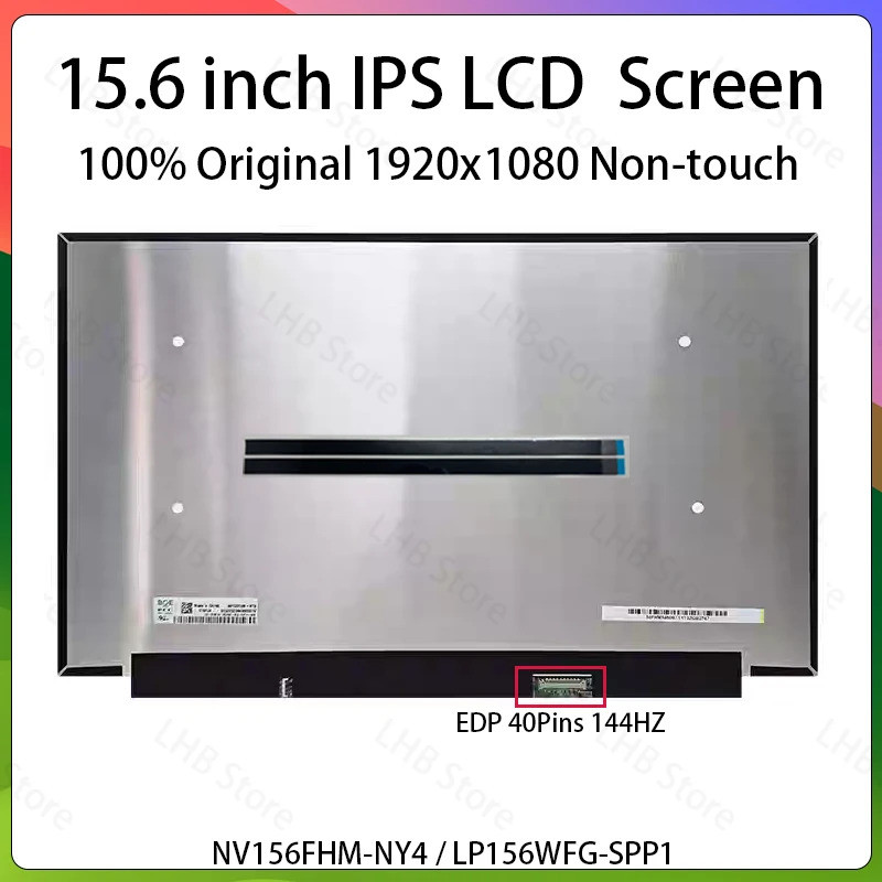 15.6 "144Hz หน้าจอ LCD NV156FHM NY4 NV156FHM-NY4 สําหรับ Lenovo Legion 5-15ARH05H 5-15IMH05H 5P-15 S