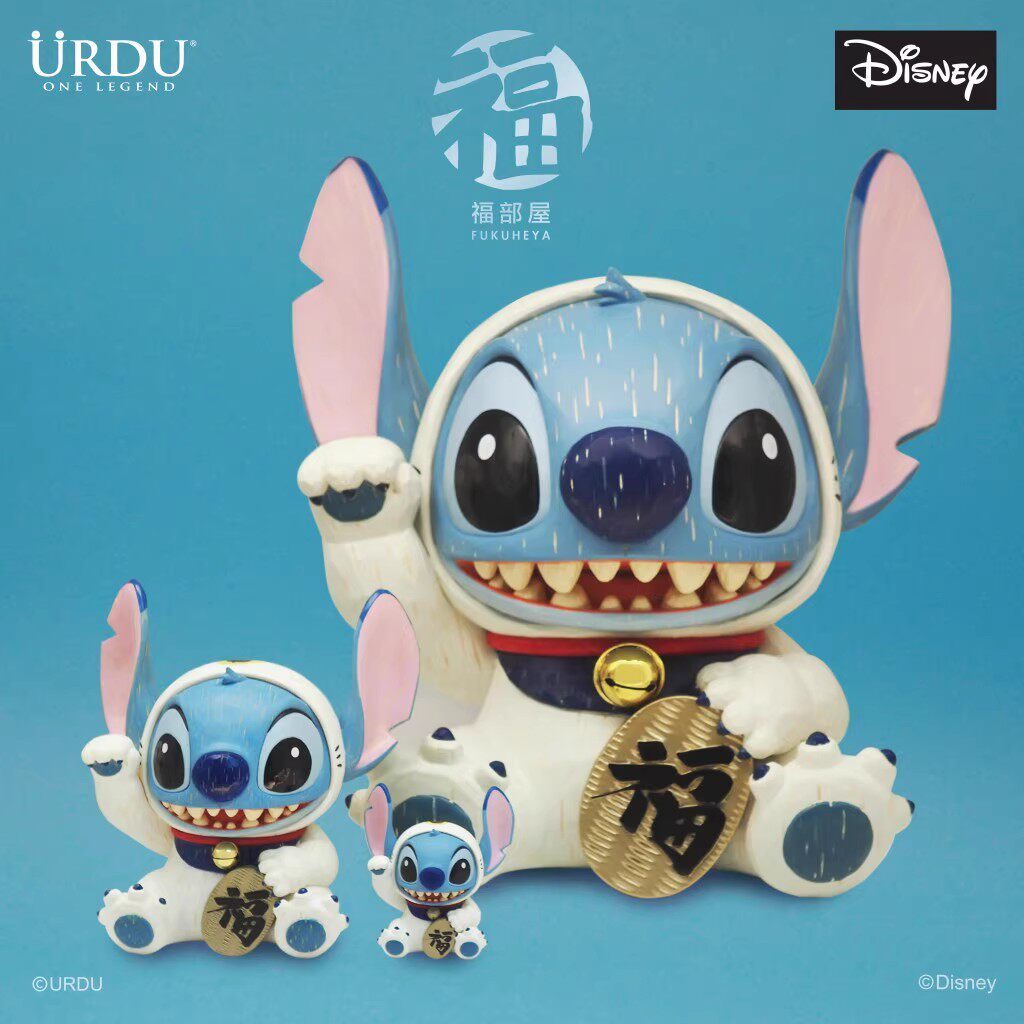 URDU สวัสดิการ Department House Disney สินค้า Lucky Cat Series Stitch เครื่องประดับรูปใหญ่ของเล่นอิน