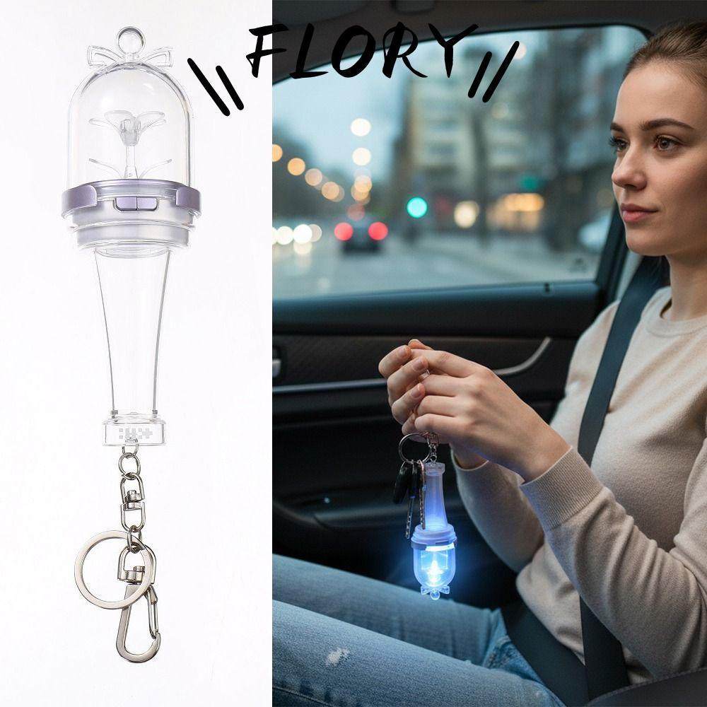 FLORY11 Mini Glow Stick, Glow Feature จี้ออกแบบ Kpop Idol Lightstick, พัดลมคอลเลกชัน MINI พวงกุญแจรุ