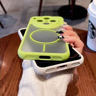 เคสโทรศัพท์แม่เหล็กที่เหมาะกับผิวสําหรับ Vivo X300 X200 Ultra/Pro/mini กรอบกลวงออกและเปลือกกระจายความร้อนโปร่งใส เคสซิลิโคนอ่อนนุ่มป้องกันการล่มสลาย
