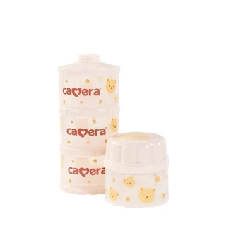 Camera Baby ที่เก็บนมผง 4 ชั้น แบ่งนมผง ตวงนม มีฝาเทนมทุกชั้น Genius 11" PP นึ่งได้