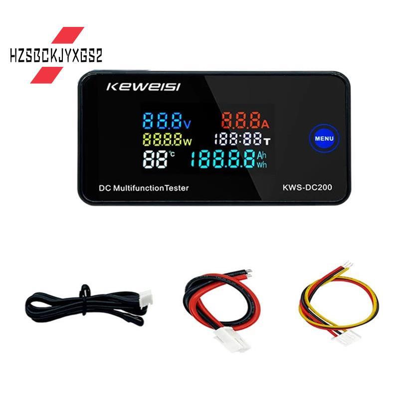 Hzsbckjyxgs2KEWEISI KWS-DC200 โวลต์มิเตอร์แบบดิจิตอลแอมป์มิเตอร์ 0-200V DC Power Meter พร้อมจอแสดงผล