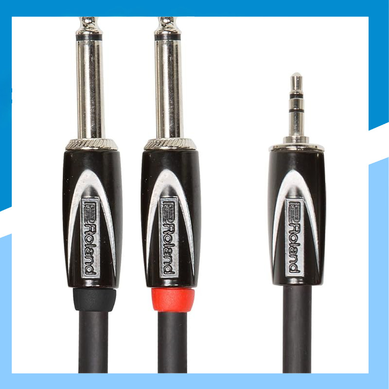 Roland Audio Cable, Dual 1/4" TS to 3.5mm Stereo Mini, 1.5m/3m/4.5m