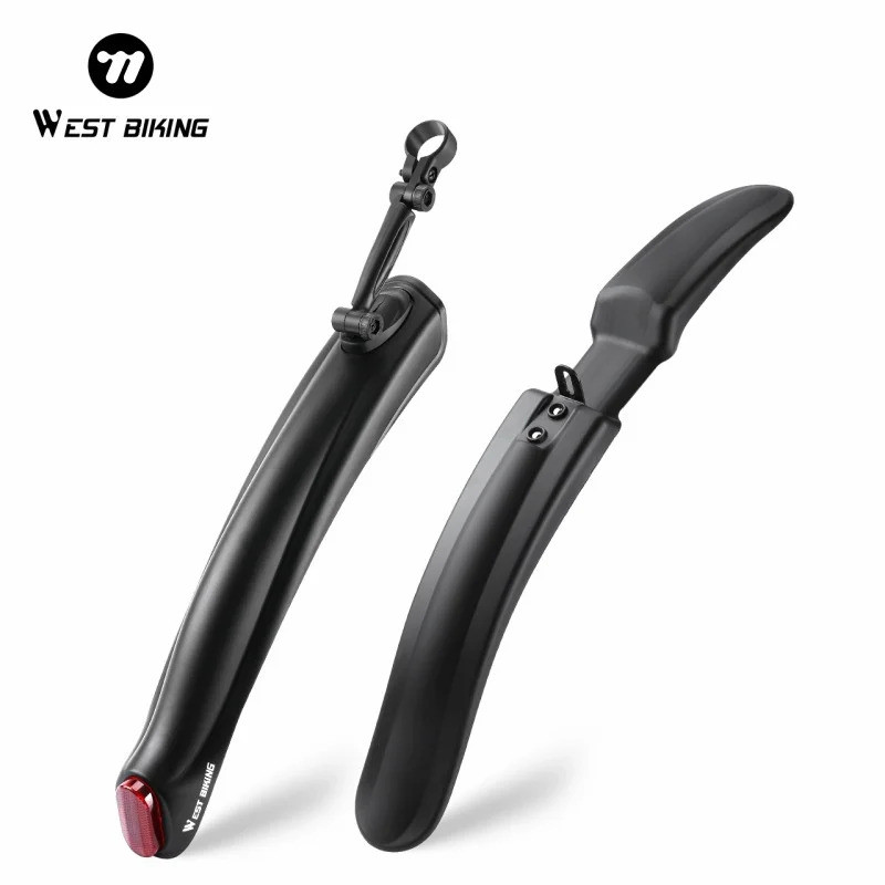 WEST BIKING 26/27.5in จักรยาน Mudguard Wings Quick Disassembly Mtb ด้านหน้าด้านหลัง Mudguard ป้องกัน
