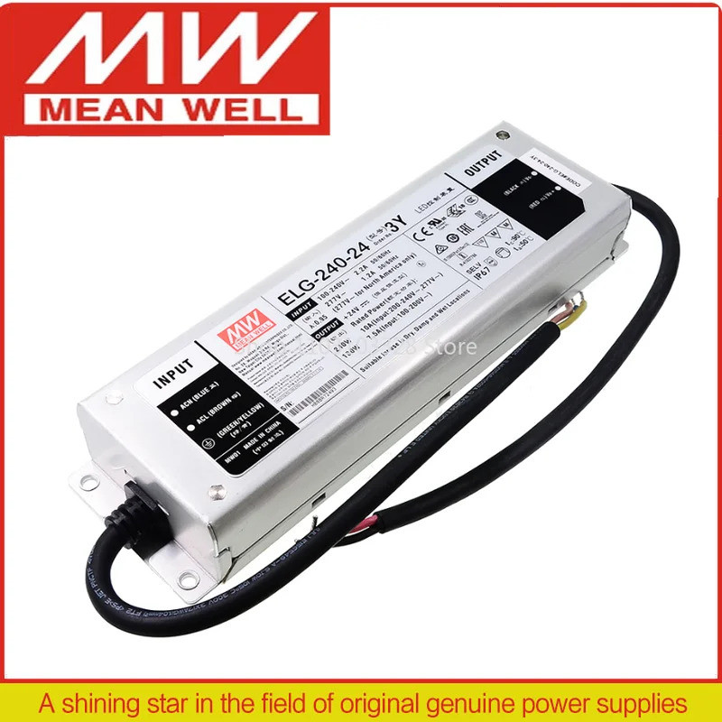 Mianwell IP67 แหล่งจ่ายไฟกันน้ํา ELG-240-24-3Y ELG-240-36-3Y ELG-240-42-3Y ELG-240-48-3Y ELG-240-54-