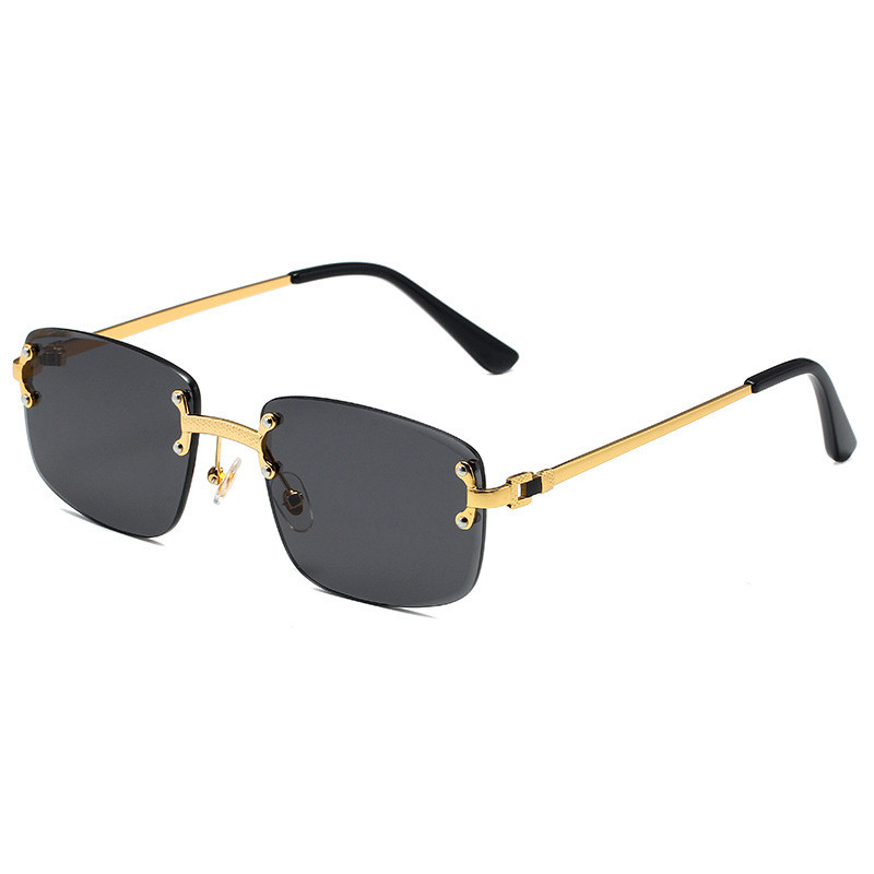 Sports Glasses  运动眼镜 D072 无框切边弹簧脚太阳眼镜女网红渐变色墨镜男街拍ins06.22