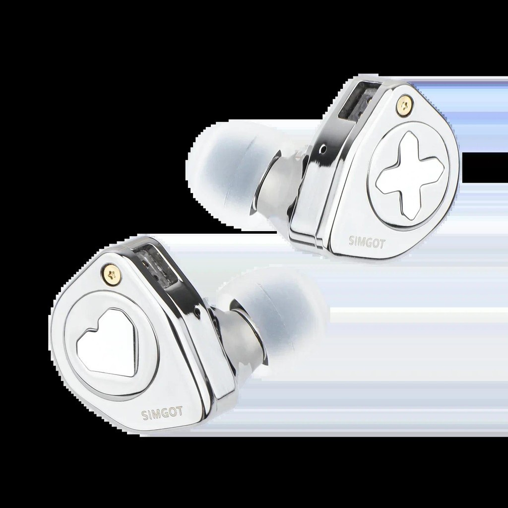 [New]Simgot EW300 1DD + 1Planar + 1PZT Hybrid Driver IEM HIFI หูฟังที่ถอดออกได้หัวฉีด Silver-Plated 