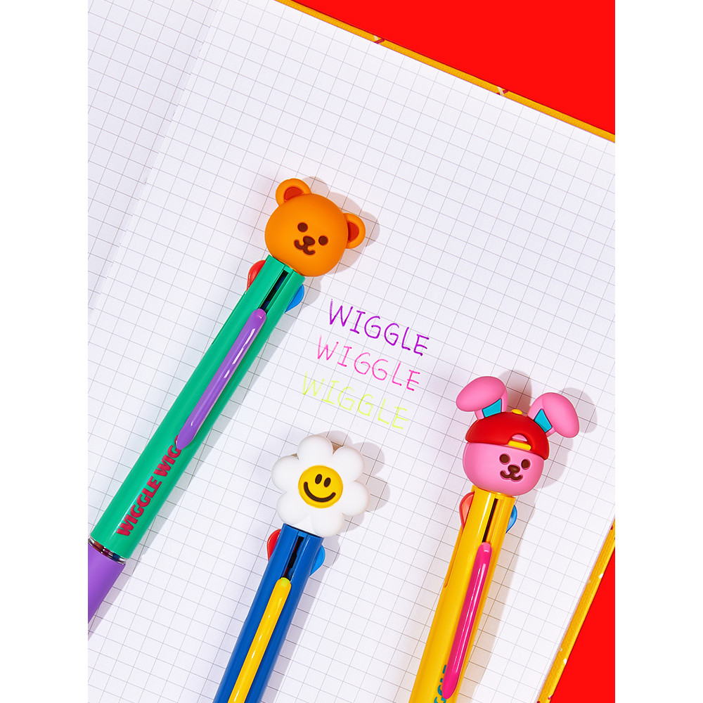 Wiggle wigle Wiggle ปากกาลูกลื่น Push Type 0.7 มม.นักเรียนเฉพาะสํานักงานเครื่องเขียนปากกาน้ํามันสี่ส