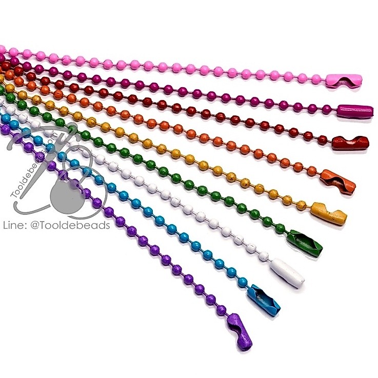 พวงกุญแจ โซ่ไข่ปลา 9ซม. สายห้อยพวงกุญแจ โซ่สี โซ่ห้อยกระเป๋า (30-40 ชิ้น)