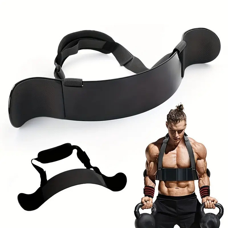 กระดานฝึก Biceps Dumbbell Barbell อุปกรณ์ยิม Biceps Arm Trainer แผ่นเหล็กโค้ง