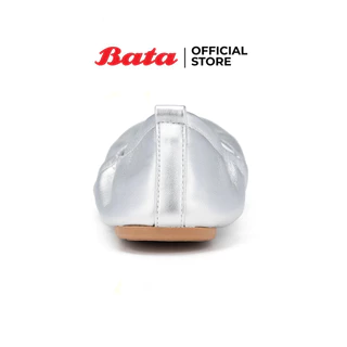 Bata บาจา รองเท้าเบเลลิน่า แบบสวม ส้นแบน สำหรับผู้หญิง รุ่น DELHI สีดำ 5316318 สีเงิน 5311318 สีน้ำตาล 5314318