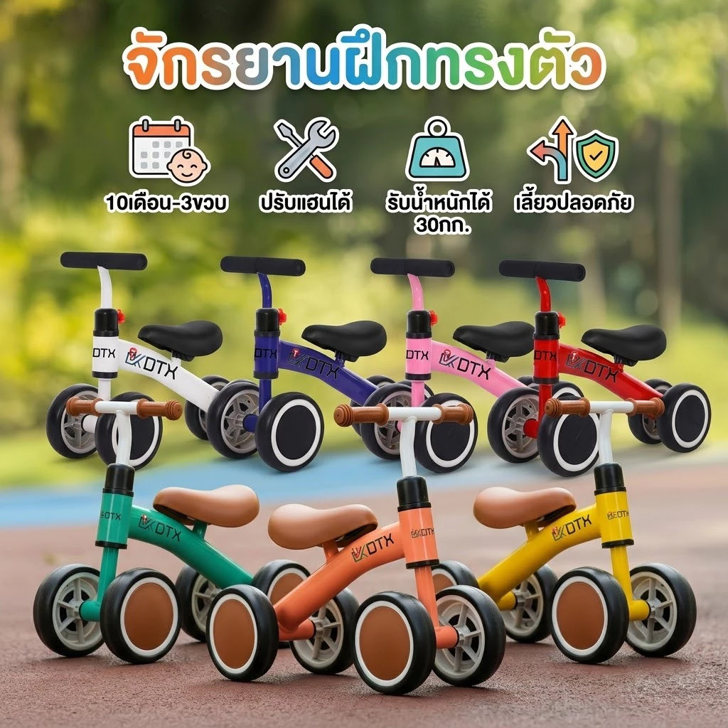 teyicup รถบาลานซ์ เด็ก จักรยานสมดุล รถแทรกเตอร์สี่ล้อ จักรยานมินิ จักรยานทรงตัว จักรยานขาไถมินิ