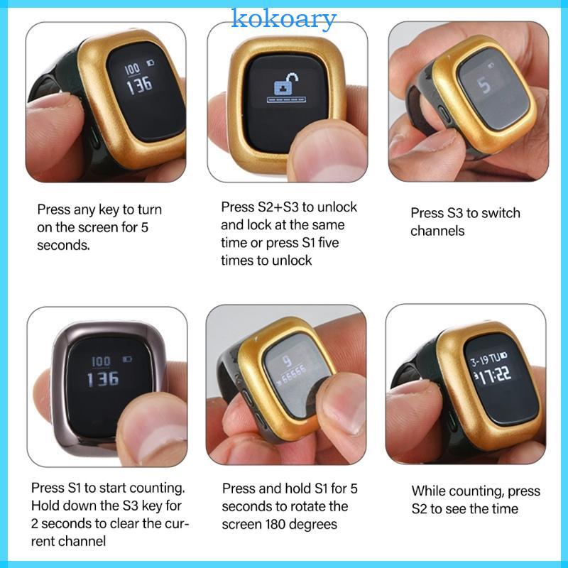 KOK OLED Display เคาน์เตอร์มัลติฟังก์ชั่น 4 ช่องสําหรับใช้ในสะดวก