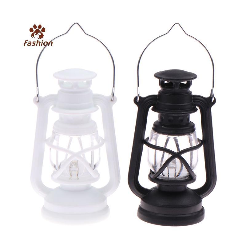 [Fas-t] 6 ซม.Mini Led Retro Glowing Pony โคมไฟจําลอง Cande Light Night Light Dollhouse Miniature โคมไฟน้ํามันก๊าดของเล่นตกแต่งบ้าน