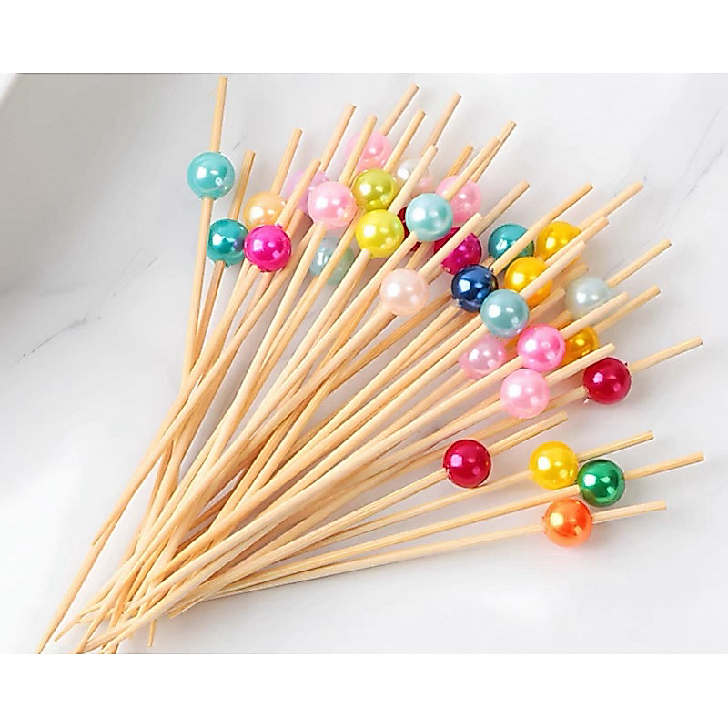 ไม้เสียบ มีหลายสีให้เลือกแพ๊ค 100 ชิ้น