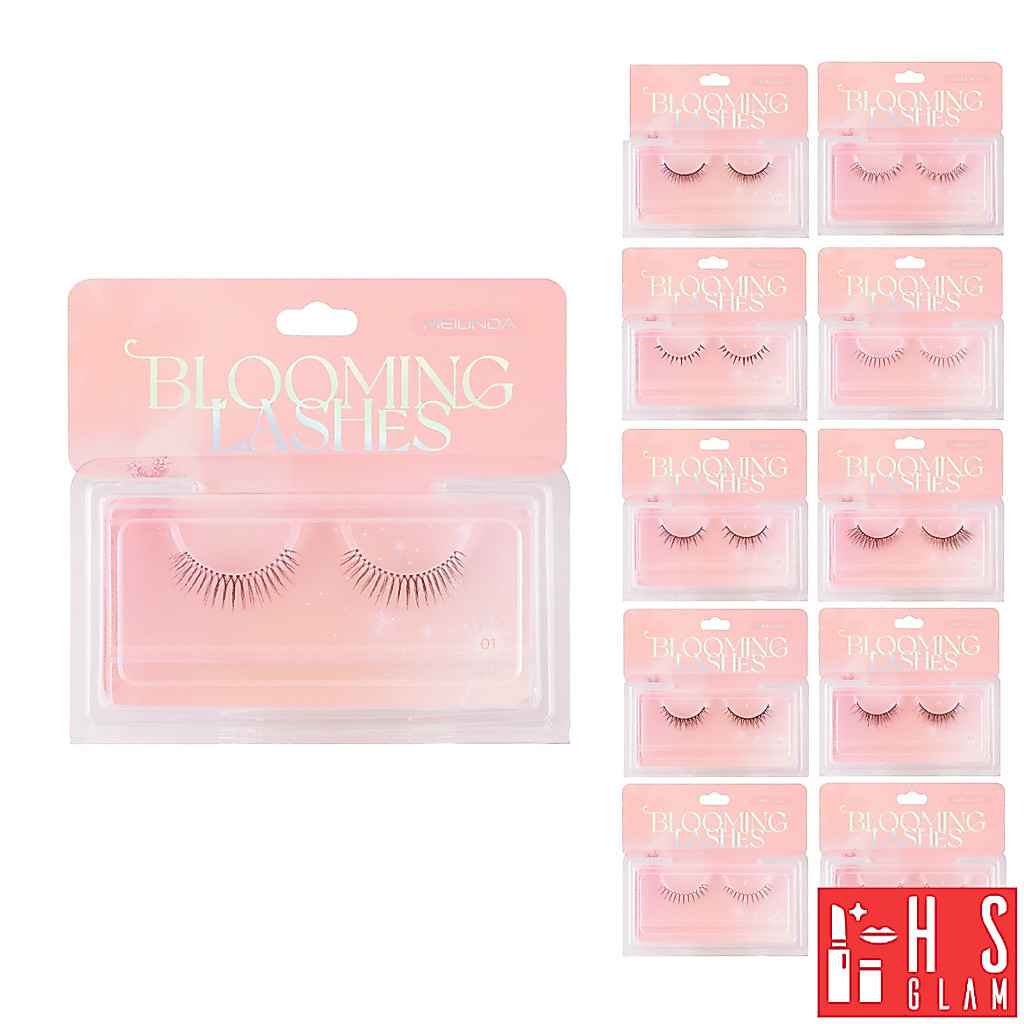 MEILINDA Blooming Lashes เมลินดา ติดง่าย ติดทน เรียงสวย ขนตาเบา เรียงเส้น ขนตาปลอม มี 10 เบอร์