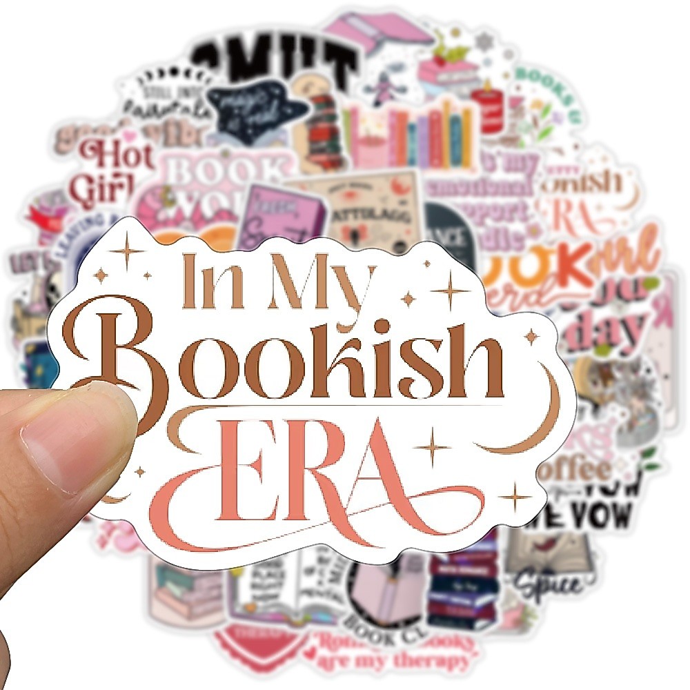 [สติ๊กเกอร์ขนาดใหญ่] 50 ชิ้น Bookish Smut สติกเกอร์อ่านหนังสือสําหรับนักเรียนฤดูกาลโรงเรียนของขวัญ DIY เครื่องเขียนกระเป๋าเดินทางแล็ปท็อป Graffiti สติกเกอร์