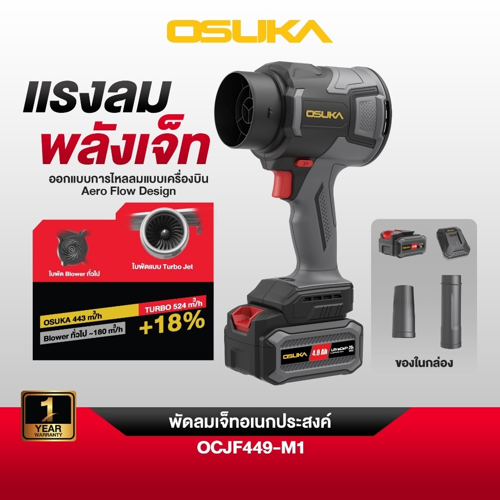 OSUKA พัดลมเจ็ทอเนกประสงค์  OCJF449-M1