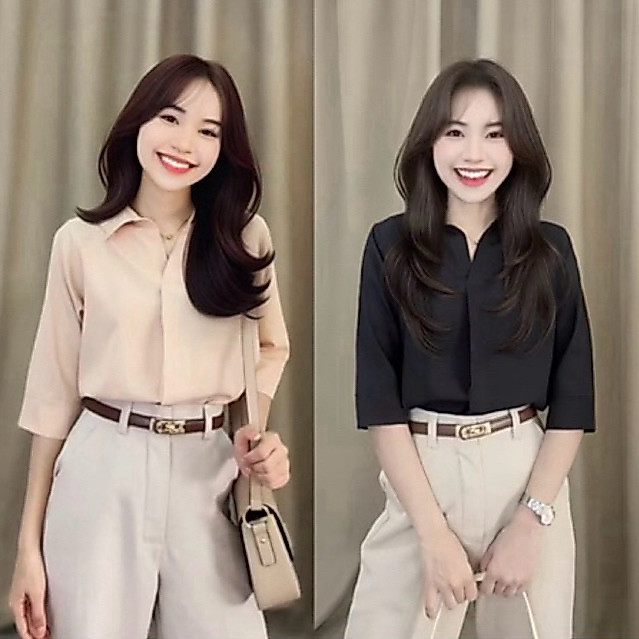 เสื้อคอปกใส่ทำงานสุดฮิต รุ่น Flora Shirt
