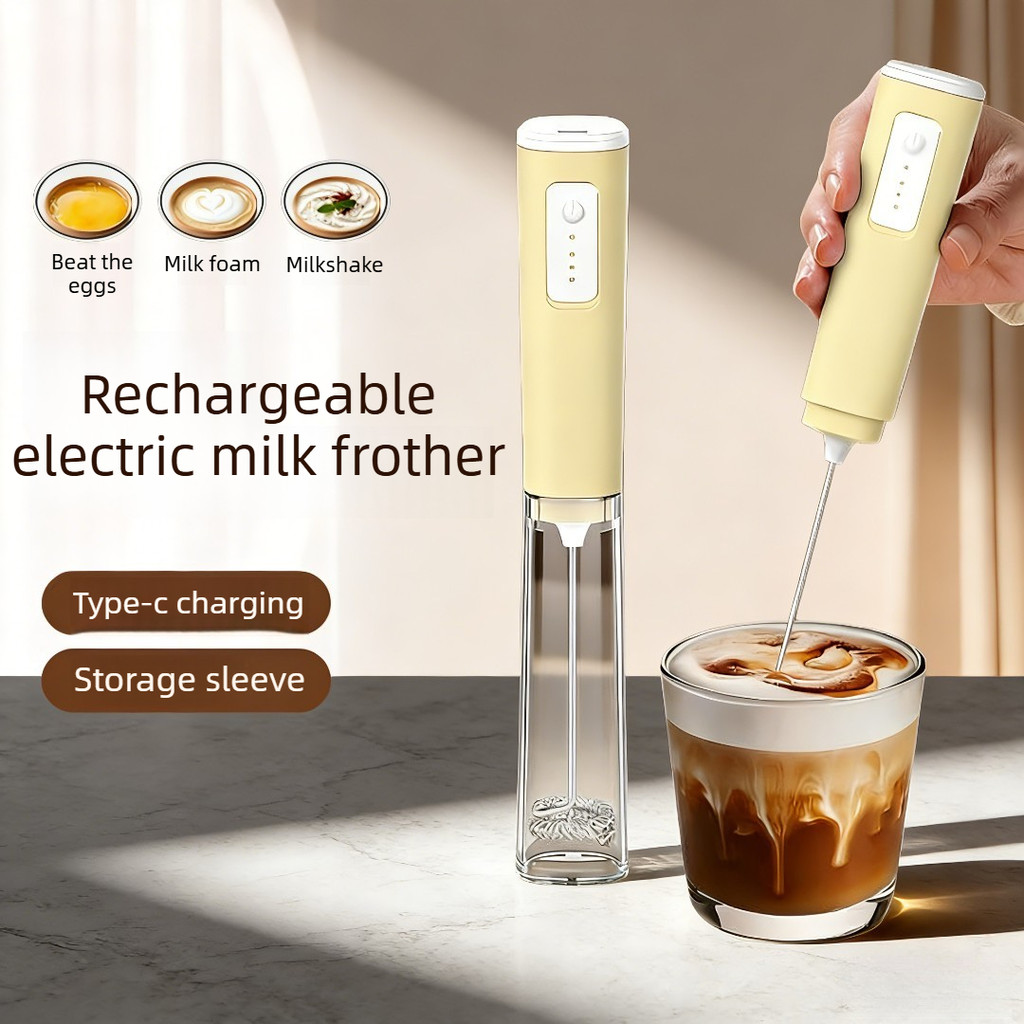 USB ชาร์จ Frother นม Wand มือถือ 3 ความเร็วไฟฟ้าโฟม Maker Coffee Whisk Mixer Mini Egg Beater เครื่องปั่นเครื่องดื่ม Stirrer