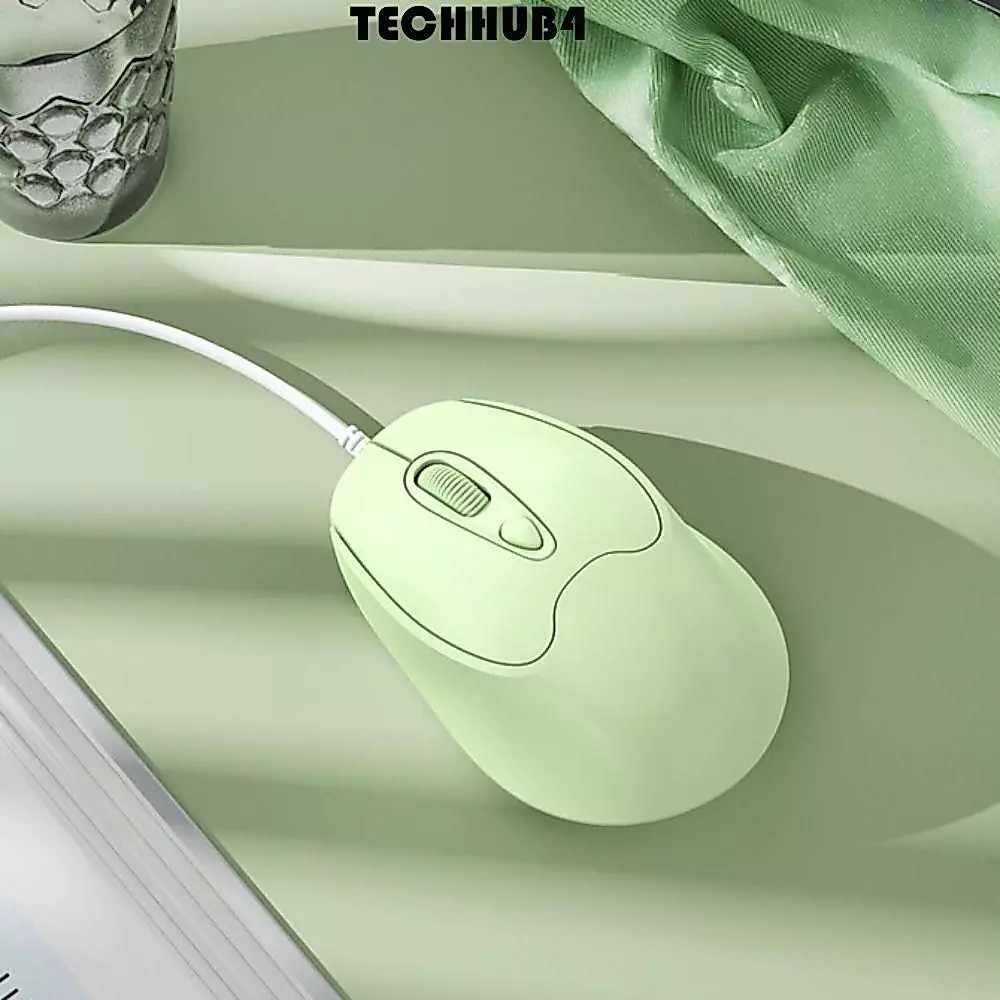 เมาส์มีสาย TECHHUB4 USB Type C สำหรับโน้ตบุ๊คและ PC