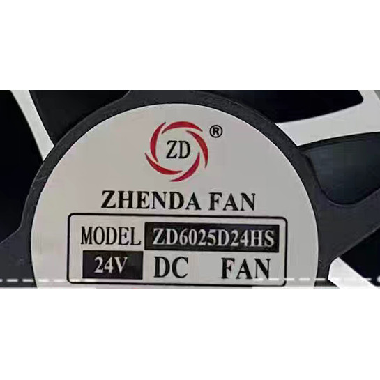 ยี่ห้อใหม่ ZHENDA พัดลม ZD6025D24HS 24V 6025 Axial Cooling FAN
