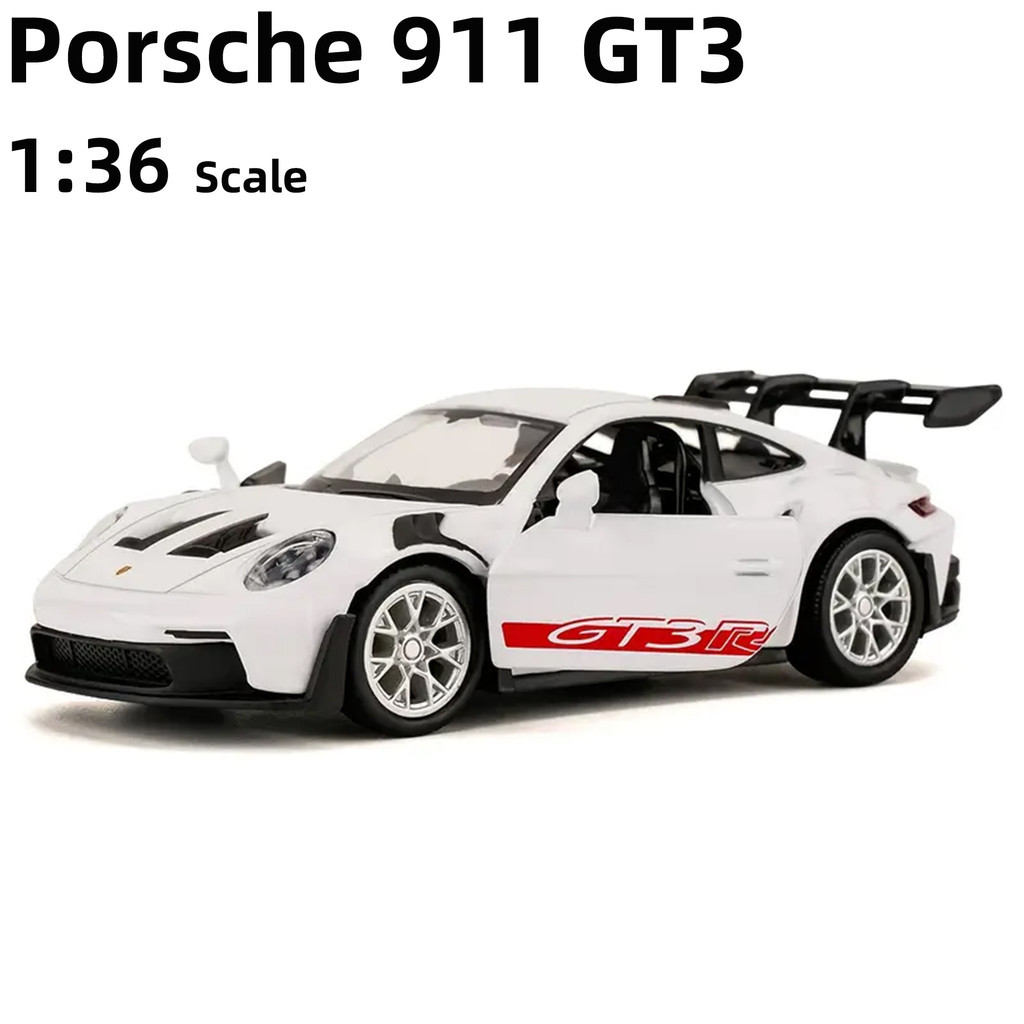 1:36 Alloy Porsche 911 GT3 RS Openable ประตูยาง, Collectors Display, ของขวัญสําหรับผู้ใหญ่