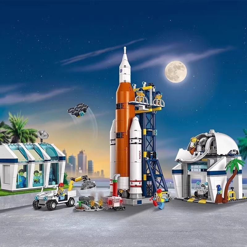 Compatible City Space Rocket Launch Center 60351 Boy ประกอบอาคารบล็อกของเล่นเด็กของขวัญ
