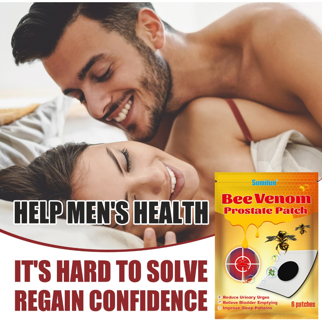 Bee Venom Prostate Patch Prostate Patch สมุนไพร Prostatic Patch สําหรับชาย Health Care 6 ชิ้น**&-
