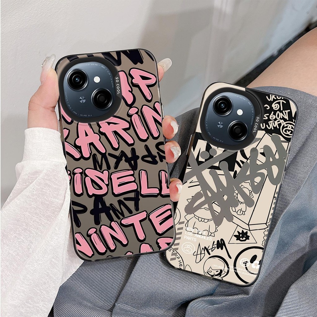 Matte Solid IMD สีเคสโทรศัพท์สําหรับ Tecno Spark G0 1 Tecno Spark G0 2025 INS แนวโน้ม Hard เคสโทรศัพ