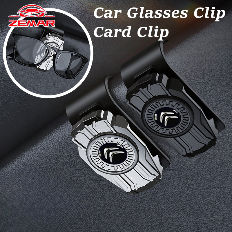 Citroen รถแว่นตาคลิปการ์ดคลิปรถแว่นตากันแดดผู้ถือมัลติฟังก์ชั่ Universal ตั๋วคลิปสําหรับ Citroen c4 