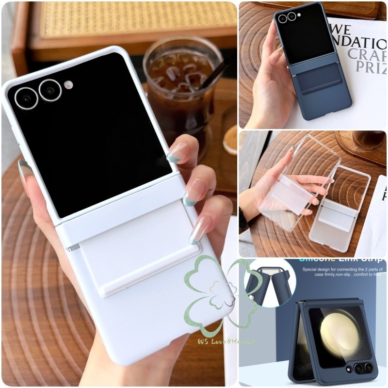 สายรัดข้อมือแบบพับเก็บได้บานพับป้องกันกรณีสําหรับ Smaung Galaxy Z Flip 7 Z Flip 6 Z Flip 5 Z Flip 4 Hard PC กันกระแทก
