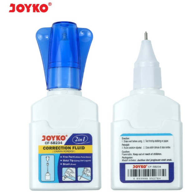 BPP Correction Fluid Joyko Cf-Sb234 2 In 1 Liquid Eraser Correction Fluid
