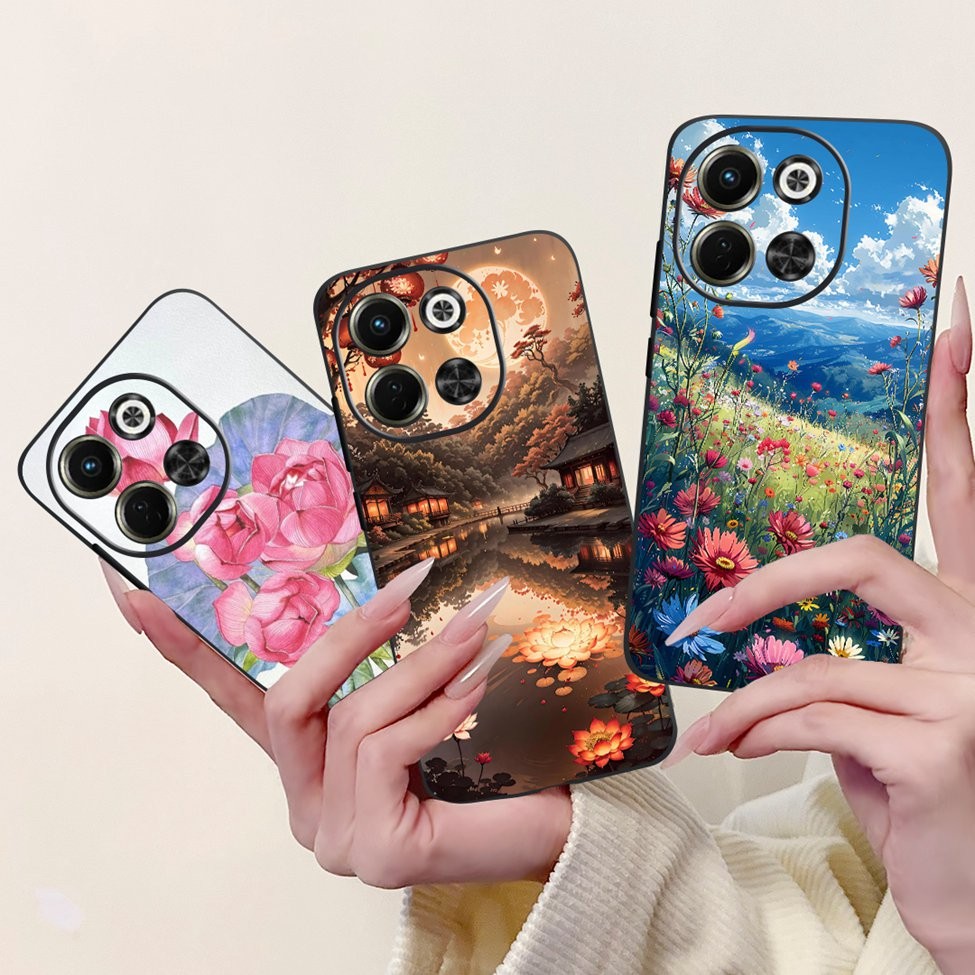 Tecno Pova 6 Neo 5G กรณี KL8 ความงามแมวน่ารักแฟชั่นดอกไม้ทาสีปกหลัง Techno Pova 6 Neo 5G เคสโทรศัพท์