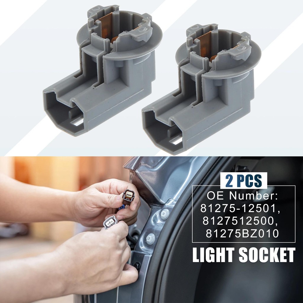 X Autohaux 2 ชิ้นไฟท้ายเบรคหลอดไฟซ็อกเก็ตสําหรับ Toyota RAV4 2013 2014 2015 2016 8127512500 81275BZ0