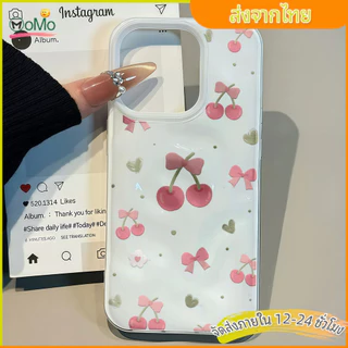 🍒🍒cute เชอร์รี่สไตล์แฟนซี พิเศษ กรณีมือถือ ระดับพรีเมี่ยม เคสหนัง case For iPhone 15 14 12 16 Promax XS XR 7/8 Plus