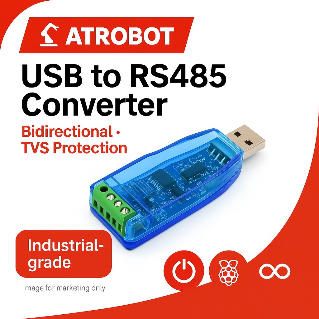 USB to RS232/RS485 Converter (CH340, Industrial, TVS ESD, 921600bps, TX/RX LED, Half-Duplex, USB2RS2