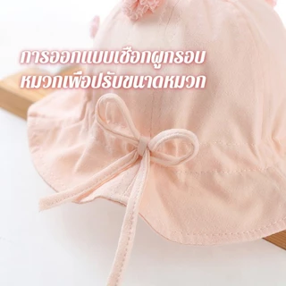 หมวกเด็ก หมวกทารก รูปร่างแมวน่ารัก ปรับขนาดได้ เนื้อผ้านุ่มสบาย ระบายอากาศได้ดี