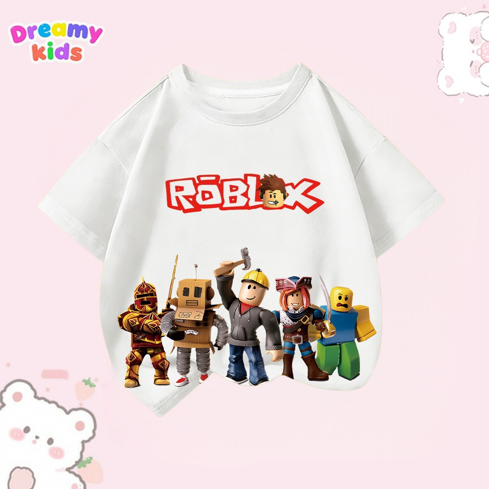 Dreamy Kids 🌼จัดส่งทันที🌼เสื้อยืดเด็ก ลาย Roblox สุดเท่ สำหรับเด็กผู้ชายผู้หญิง ใส่สบายทุกวัน