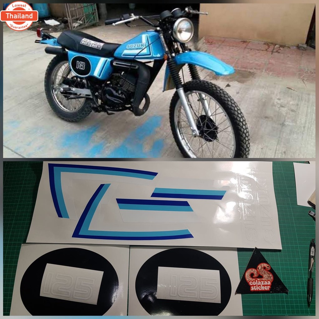 สติ๊กเกอร์ สำหรั suzuki ts100er //ts125er