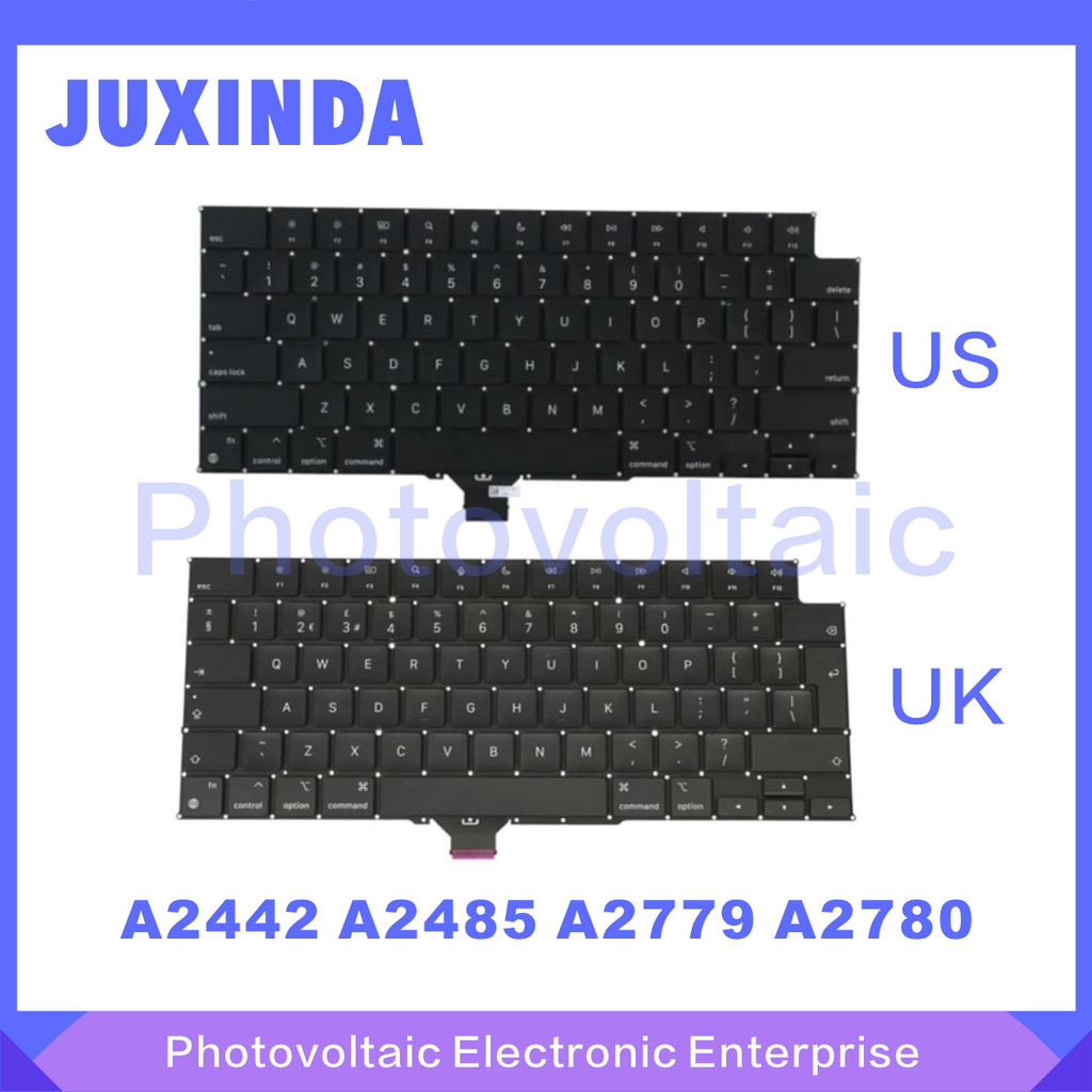เหมาะสําหรับ MacBook A2442 A2485 คีย์บอร์ด A2681 A2779 A2780 เปลี่ยนคีย์บอร์ดในตัว