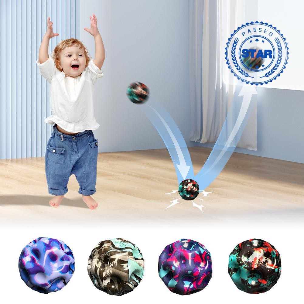 Lunar Bounce Ball Pu Foam Elastic Ball Outdoor Bounce Ball ของเล่นสูงเด็ก Ball ของเล่น Hole B5t4
