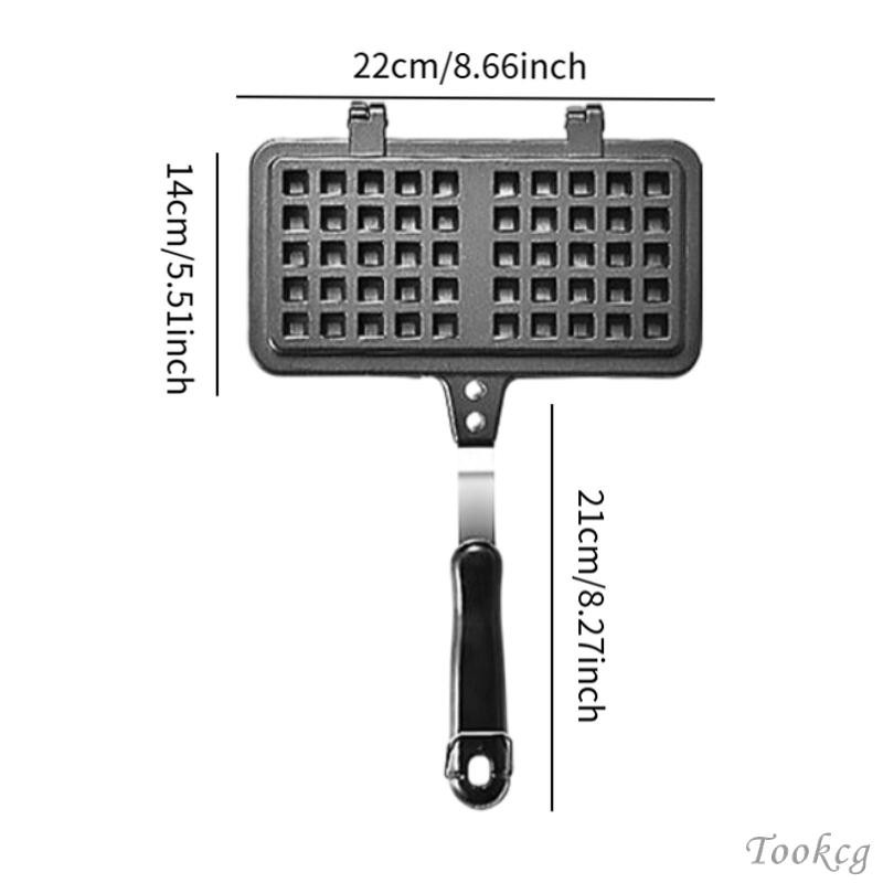 [Tookcg] Waffle Iron Handheld Waffle Skillet สําหรับเตาขนม Top Breakfast Machine