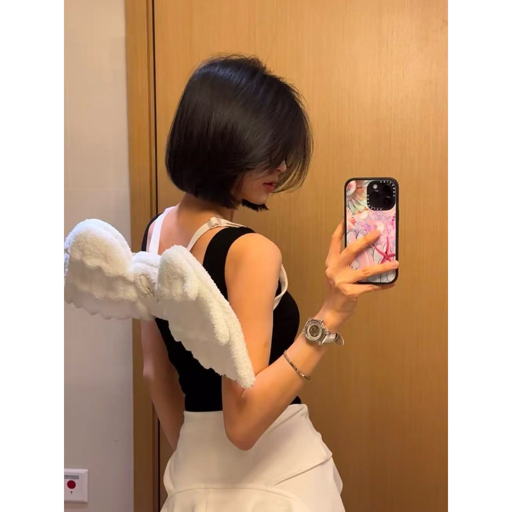 กระเป๋าเป้สะพายหลังสไตล์ญี่ปุ่น ดีไซน์ปีกนางฟ้าน่ารัก สำหรับสาวๆ แบบการ์ตูน