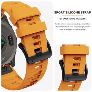 Quick Fit 22 มม.20 มม.26 มม.สายคล้องคอซิลิโคนสําหรับ Garmin Fenix 8 51 มม.47 43 Fenix 7 7X 6 6X Pro/Epix Pro Gen 2/Fenix 5 5X 3 สายคล้องกีฬา Band