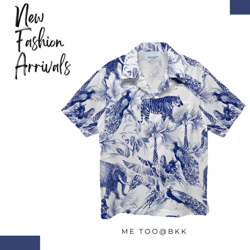 Madday Hawaii Shirt เสื้อเชิ๊ตแขนสั้นลาย Animal / H68